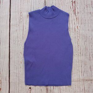 Zara Purple Turtleneck Tank